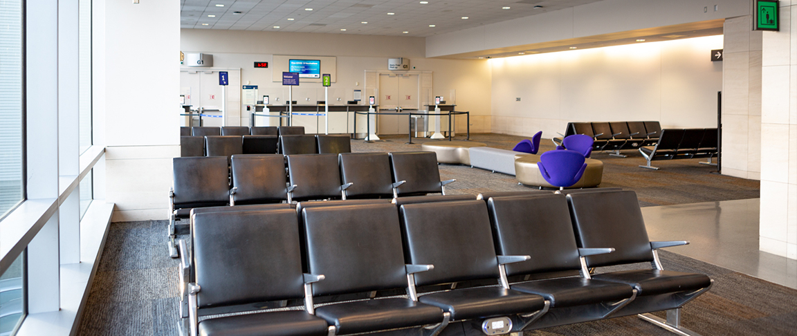 San Francisco International Airport International Terminal Building boarding seating area